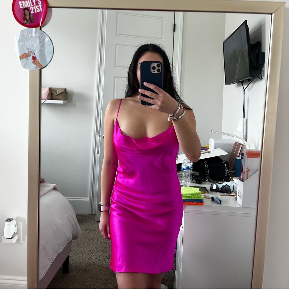 Generation Love Mini Pink Slip Dress